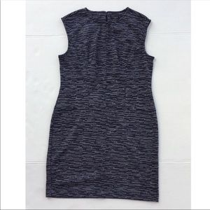 Navy Cap Sleeve Sheath Dress